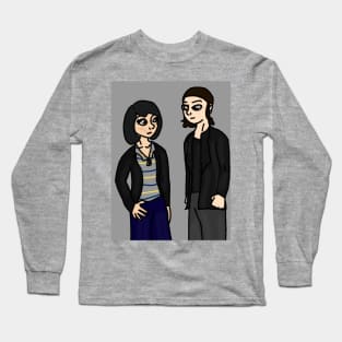 Genderbent Mike and El (background) Long Sleeve T-Shirt